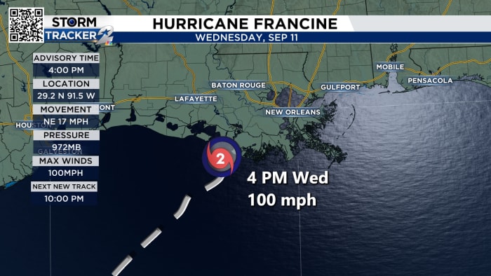 Francine moving out, sunny weather back to Houston