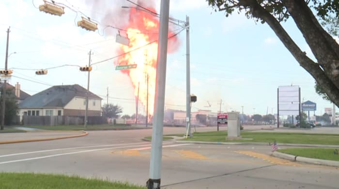 Harris County judge says pipeline pressure decreasing, details what’s next as fire continues to burn