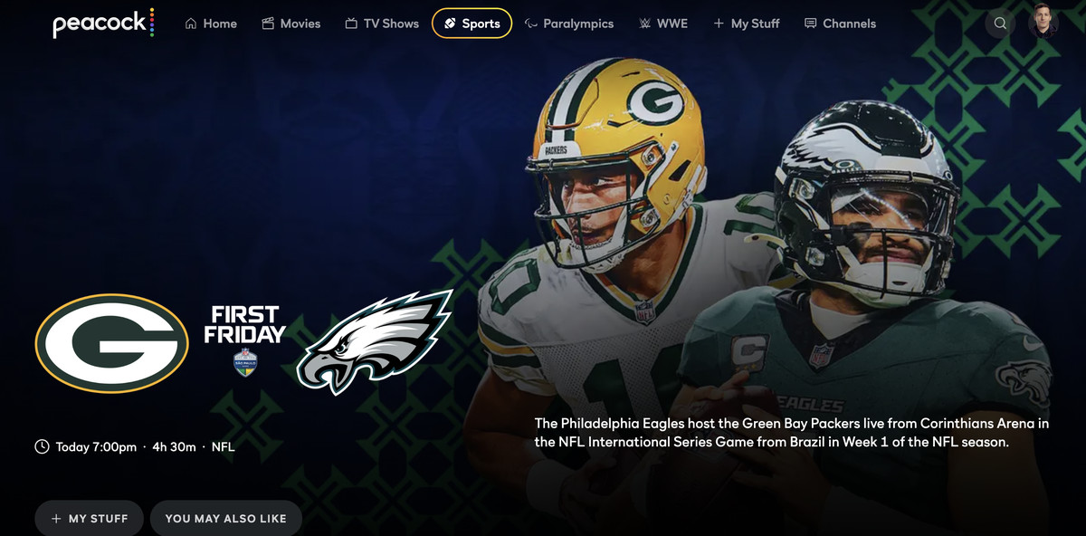 Packers-Eagles: How to watch NFL First Friday on Peacock, streaming, TV, and more