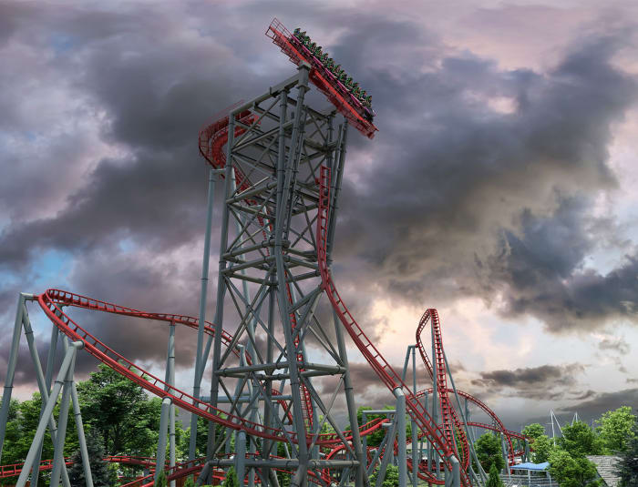 Watch Cedar Point’s first tilt roller coaster